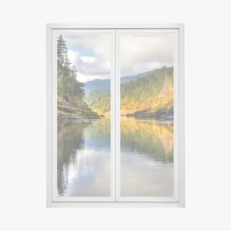 Pegatina para ventana reflejos otoñales en Rogue River – Pixers®