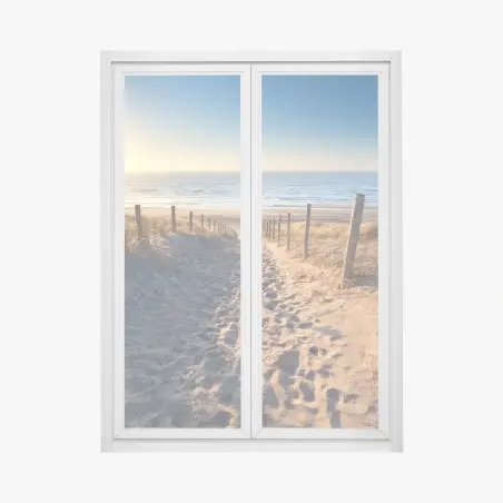 Pegatina para ventana sendero de arena hacia el mar en Zandvoort – Pixers®