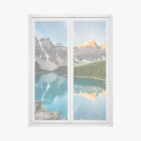 Pegatina para ventana amanecer en Moraine Lake – Pixers®