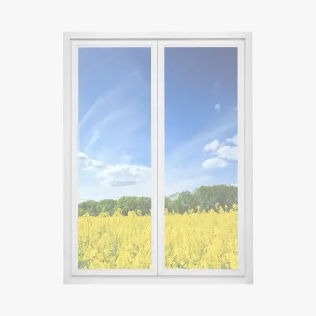 Pegatina para ventana paisaje primaveral de colza en flor en Polonia – Pixers®