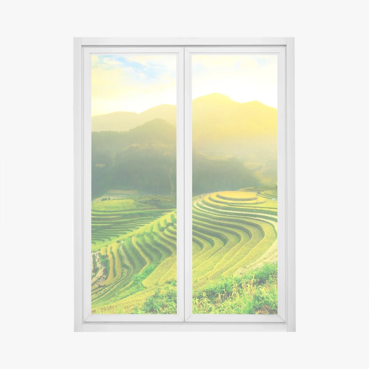 Pegatina para ventana arrozales en terrazas al amanecer – Pixers® Pegatina para ventana arrozales en terrazas al amanecer – Pixers®