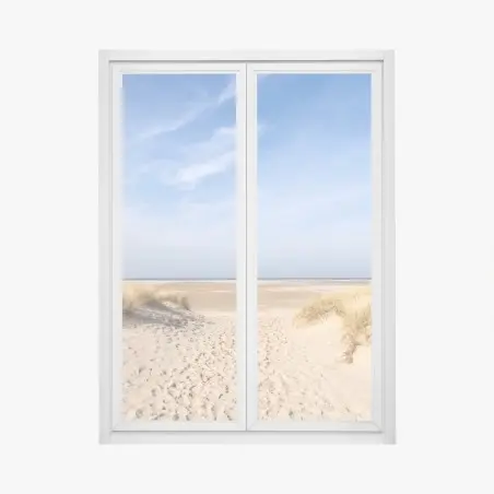 Pegatina para ventana dunas serenas en la costa de Alemania – Pixers®