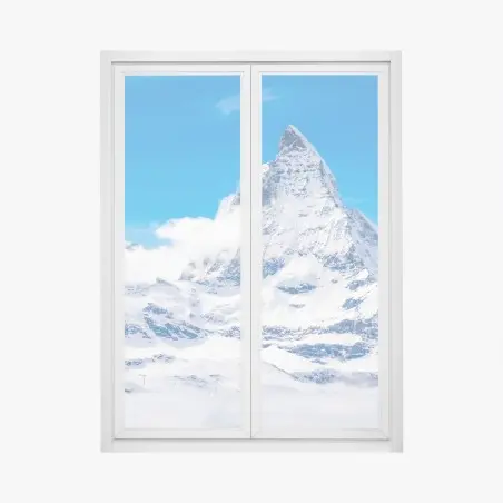 Pegatina para ventana cima nevada del Matterhorn – Pixers®