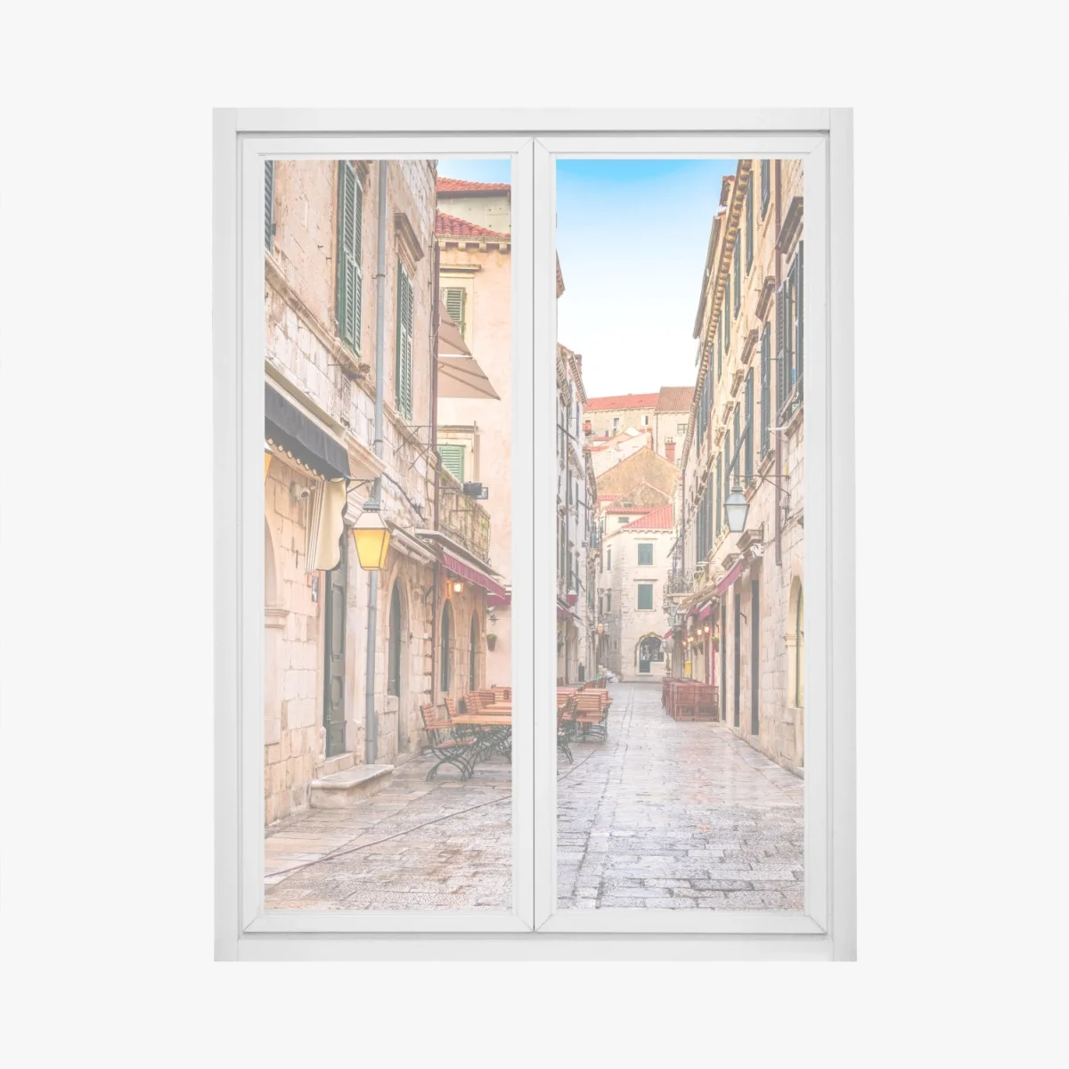 Pegatina para ventana calle medieval de Dubrovnik al amanecer – Pixers® Pegatina para ventana calle medieval de Dubrovnik al amanecer – Pixers®