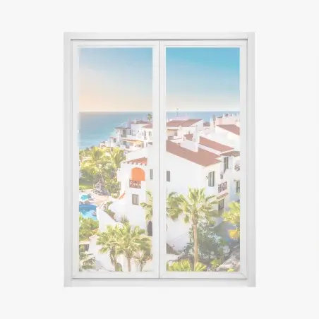 Pegatina para ventana vistas costeras de Puerto de Santiago, Tenerife – Pixers®