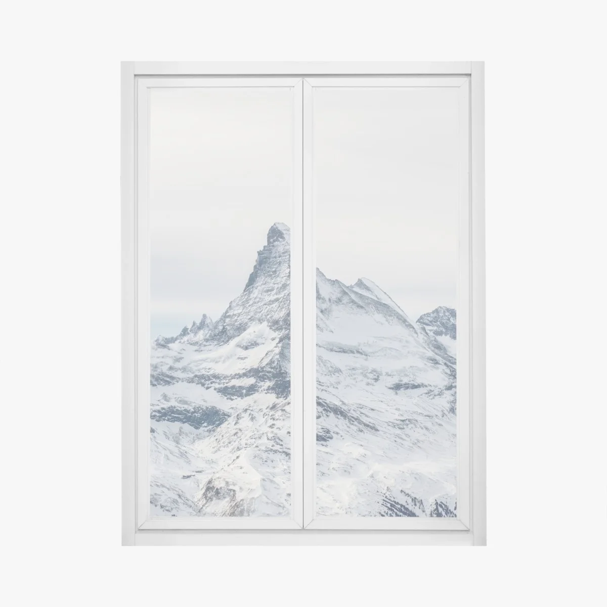 Pegatina para ventana pico alpino nevado y sereno – Pixers® Pegatina para ventana pico alpino nevado y sereno – Pixers®