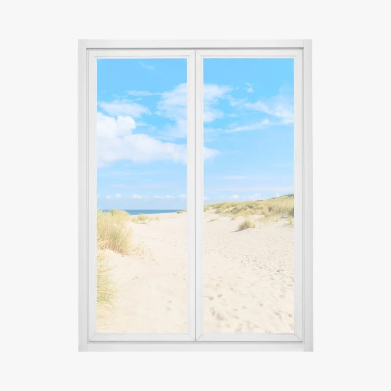 Pegatina para ventana brisa de las dunas de Ellenbogen en Sylt
