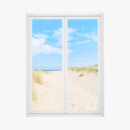 Pegatina para ventana brisa de las dunas de Ellenbogen en Sylt – Pixers®