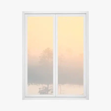 Pegatina para ventana amanecer brumoso en el humedal – Pixers®