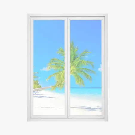 Pegatina para ventana paraíso tropical en Maldivas – Pixers®