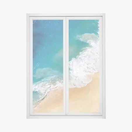 Pegatina para ventana brisa tropical sobre la playa – Pixers®