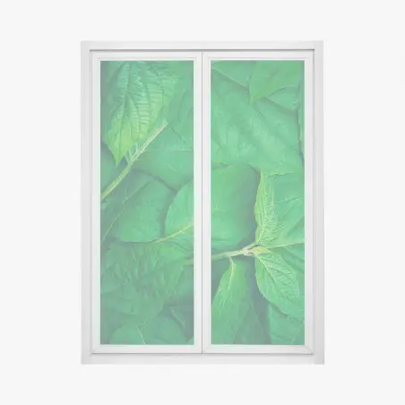Pegatina para ventana textura de hojas verdes – Pixers®