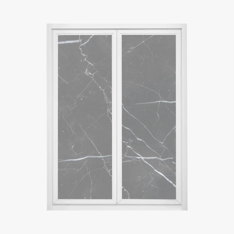 Pegatina para ventana textura de mármol marquina negro con vetas blancas