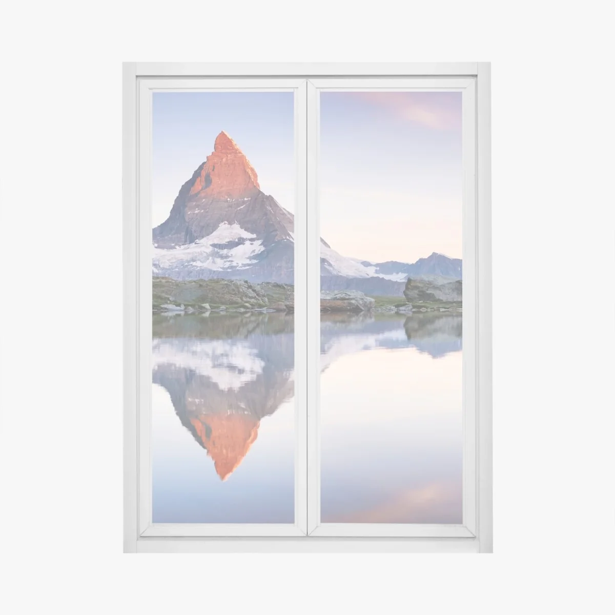 Pegatina para ventana amanecer sobre Matterhorn con reflejo perfecto – Pixers® Pegatina para ventana amanecer sobre Matterhorn con reflejo perfecto – Pixers®