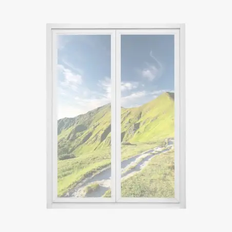 Pegatina para ventana sendero hacia las cumbres verdes – Pixers®