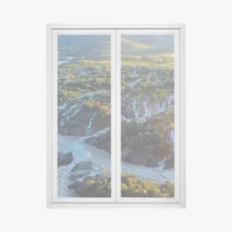 Pegatina para ventana amanecer en Epupa: cascadas del río Kunene – Pixers®