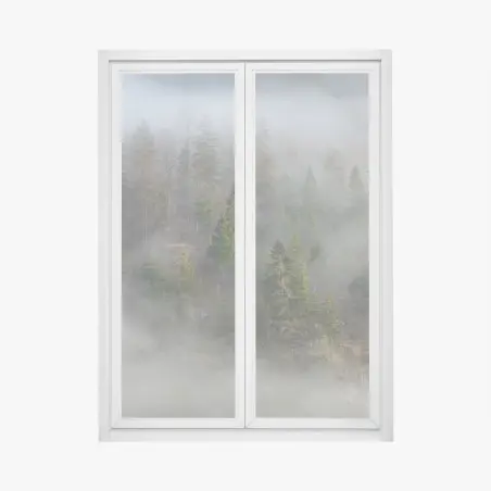 Pegatina para ventana neblina en el bosque alpino – Pixers®