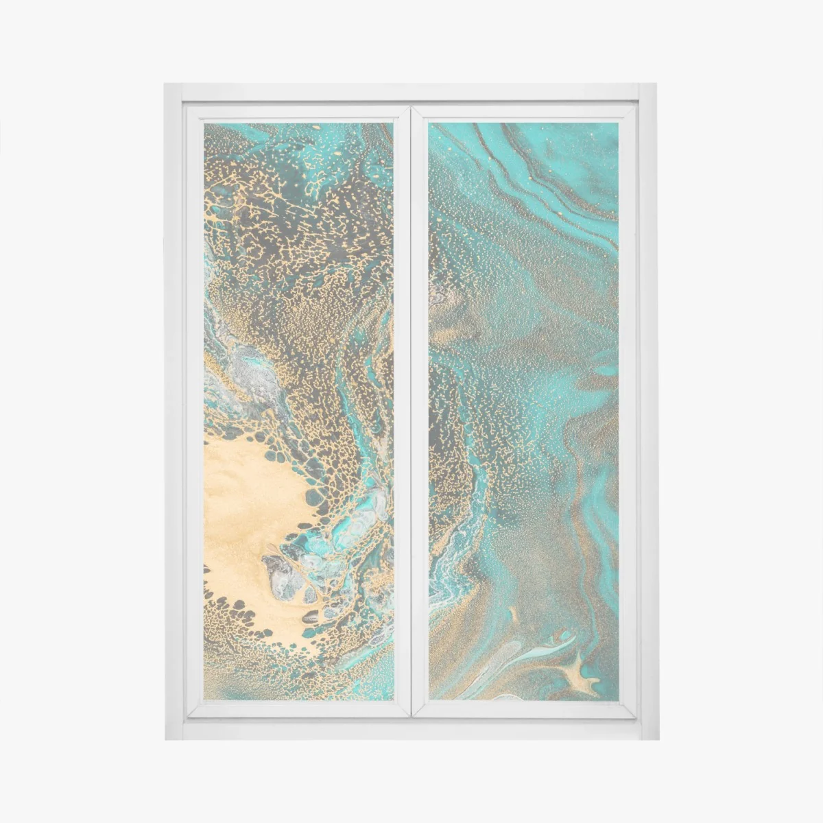 Pegatina para ventana mar de turquesa y oro – Pixers® Pegatina para ventana mar de turquesa y oro – Pixers®