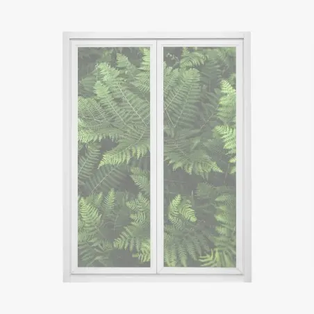 Pegatina para ventana manto de helechos verdes – Pixers®