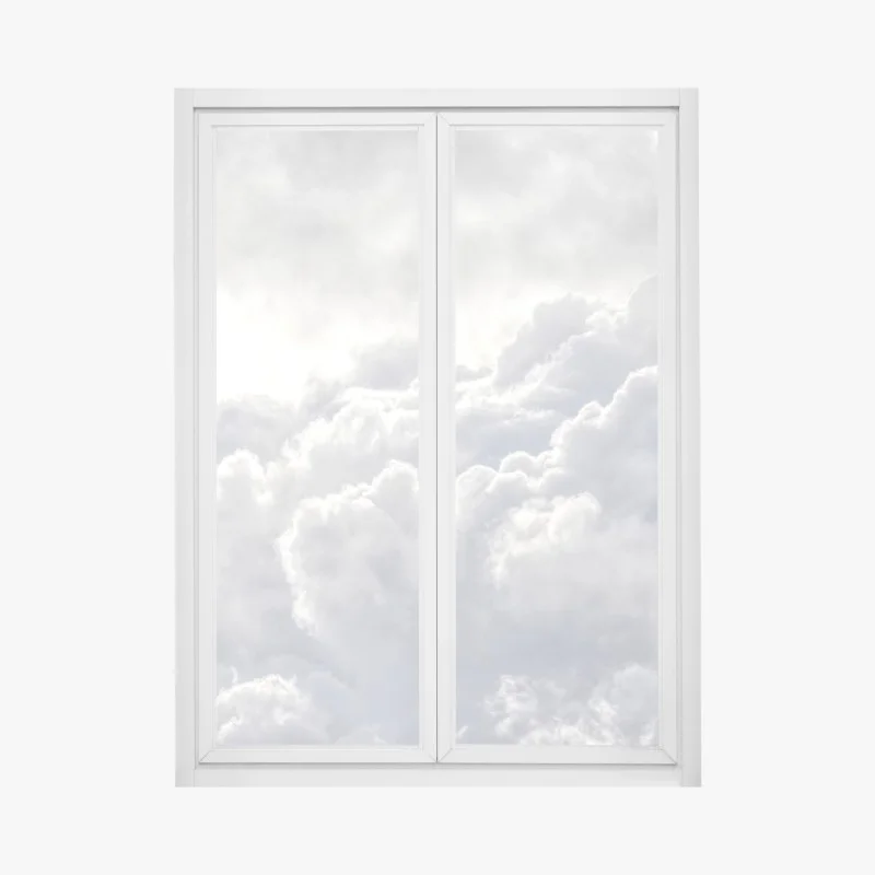 Pegatina para ventana cielo de nubes algodonadas