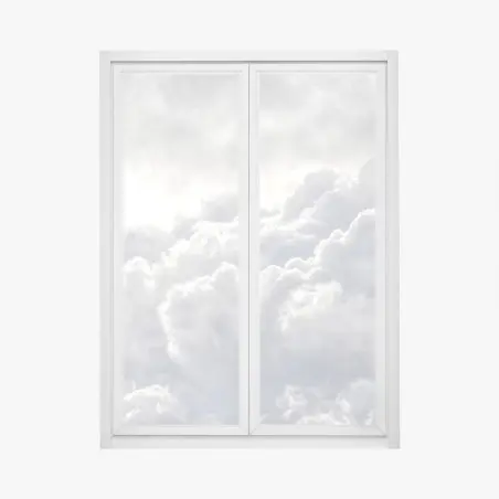 Pegatina para ventana cielo de nubes algodonadas – Pixers®