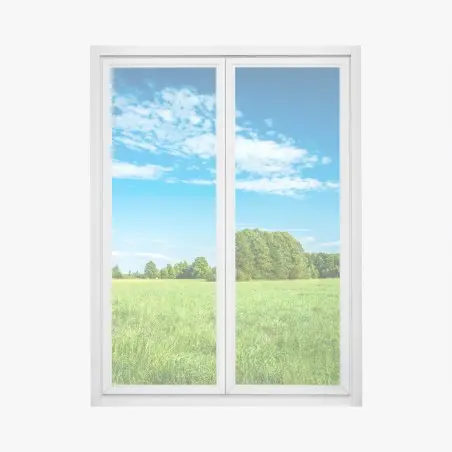 Pegatina para ventana pradera bajo cielo azul – Pixers®