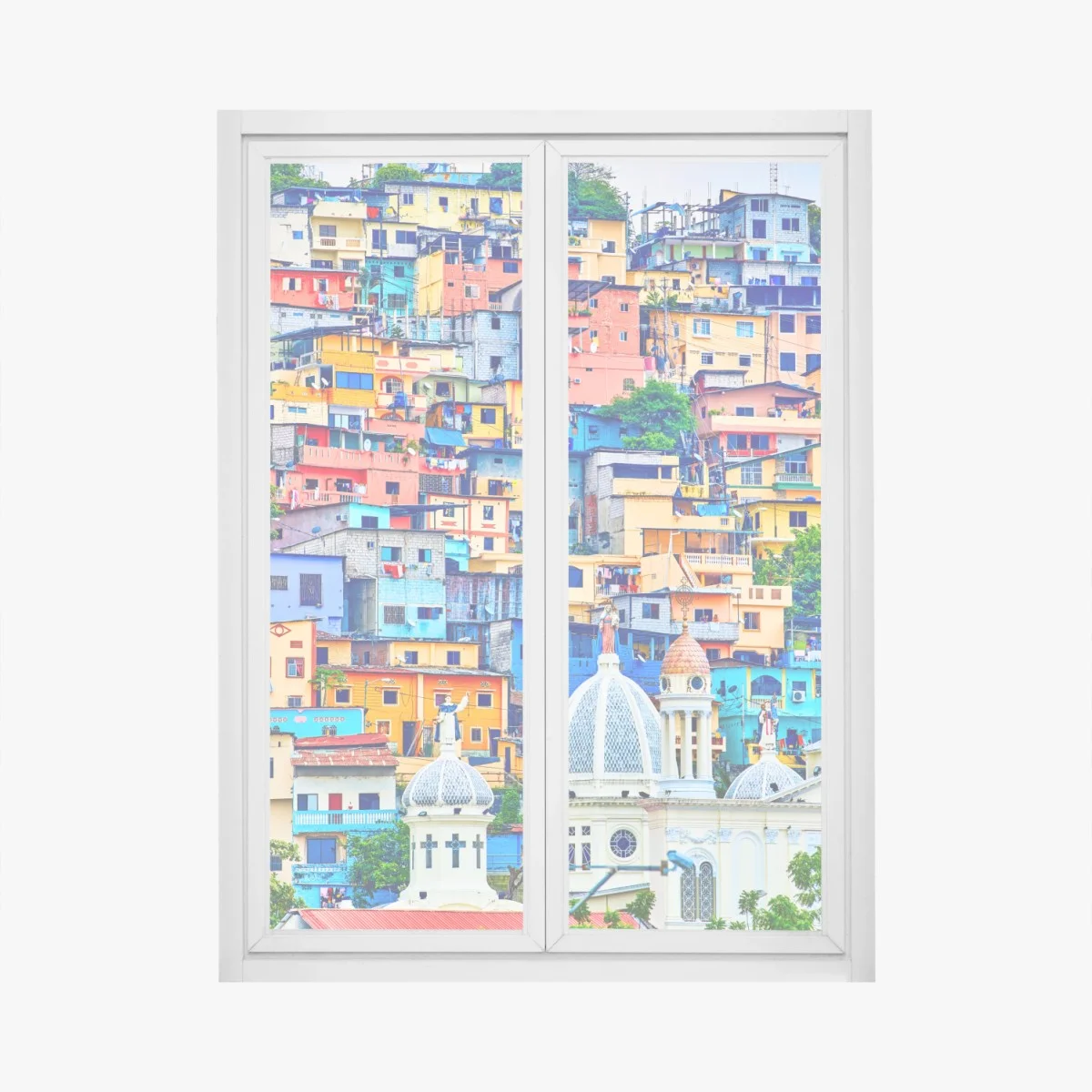 Pegatina para ventana colores del cerro Santa Ana, Guayaquil – Pixers® Pegatina para ventana colores del cerro Santa Ana, Guayaquil – Pixers®