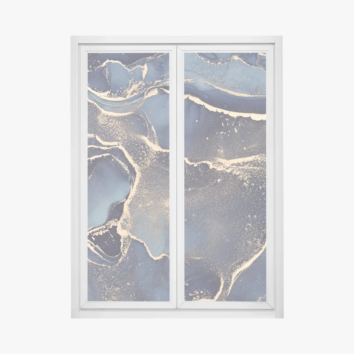 Pegatina para ventana sueño líquido en azul y dorado – Pixers® Pegatina para ventana sueño líquido en azul y dorado – Pixers®