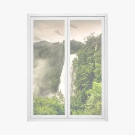 Pegatina para ventana cascadas de Marmore en Umbria: oasis de agua y verdor – Pixers®