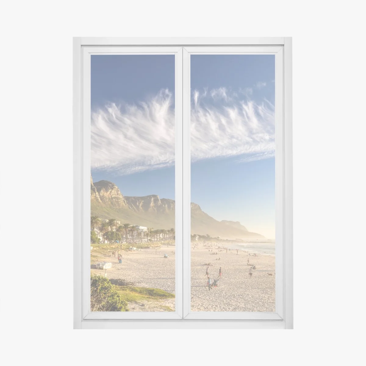 Pegatina para ventana playa y montañas al atardecer – Pixers® Pegatina para ventana playa y montañas al atardecer – Pixers®