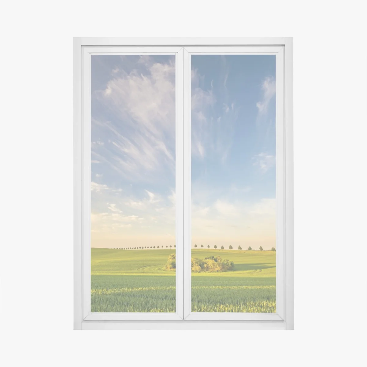 Pegatina para ventana fila de árboles en llanura primaveral – Pixers® Pegatina para ventana fila de árboles en llanura primaveral – Pixers®