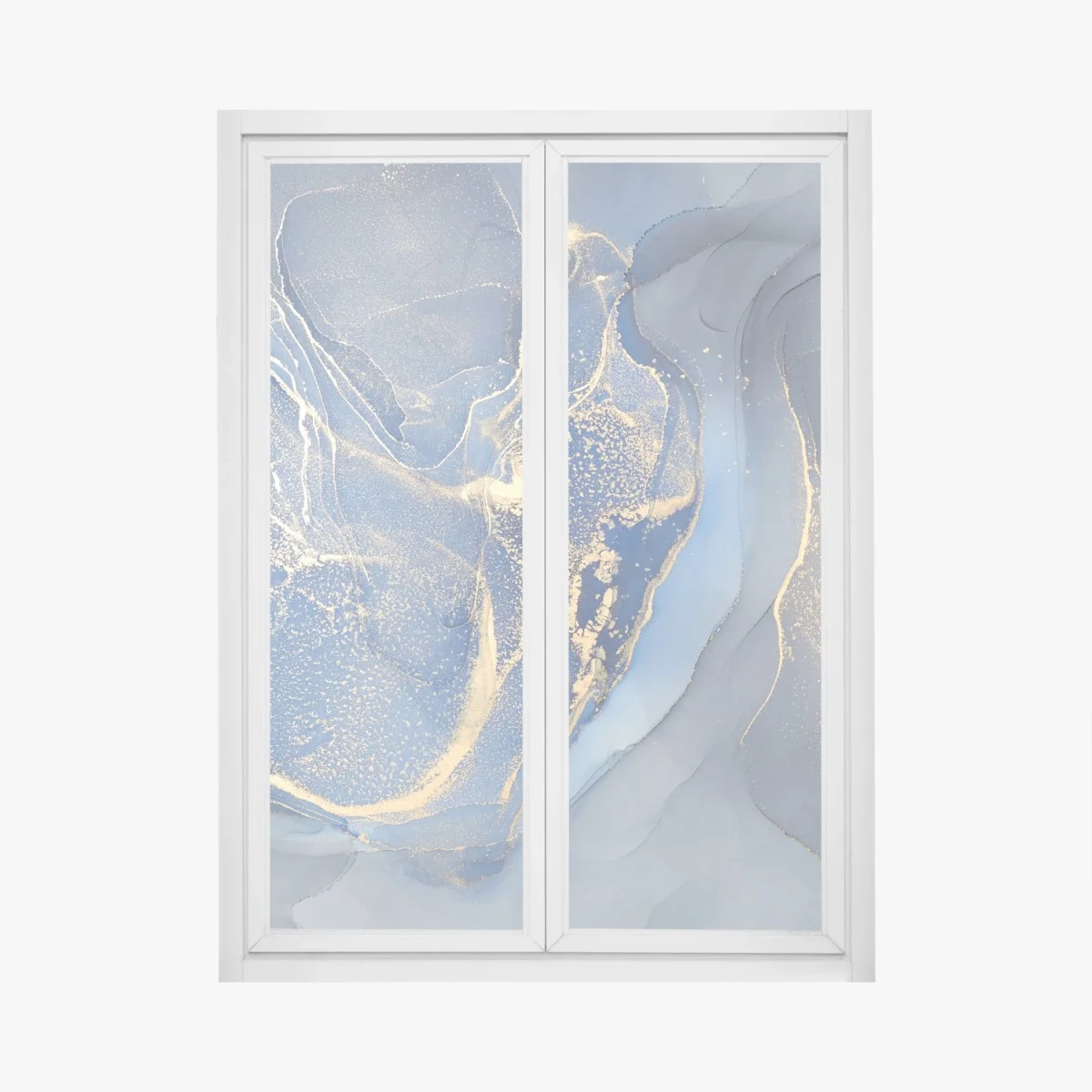 Pegatina para ventana abstracción oceánica en azul y dorado – Pixers® Pegatina para ventana abstracción oceánica en azul y dorado – Pixers®