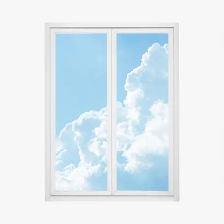Pegatina para ventana cielo azul con nubes esponjosas – Pixers®