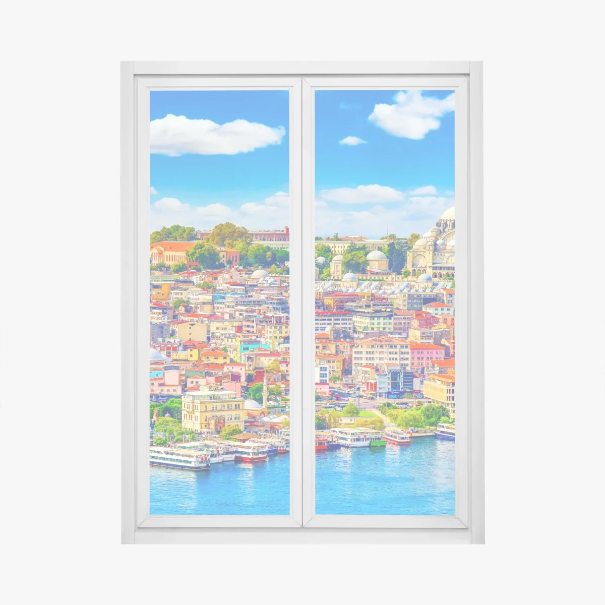 Pegatina para ventana panorama colorido de Estambul en el Bósforo – Pixers® Pegatina para ventana panorama colorido de Estambul en el Bósforo – Pixers®