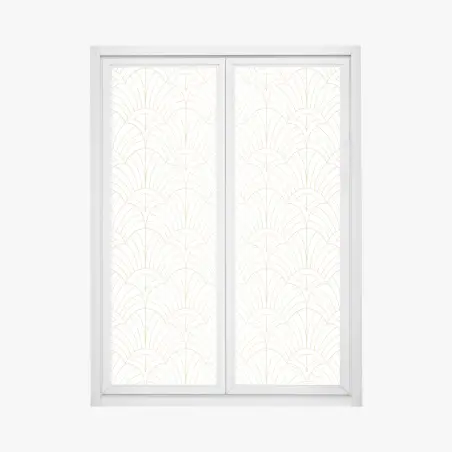 Pegatina para ventana elegante patrón geométrico art deco dorado – Pixers®