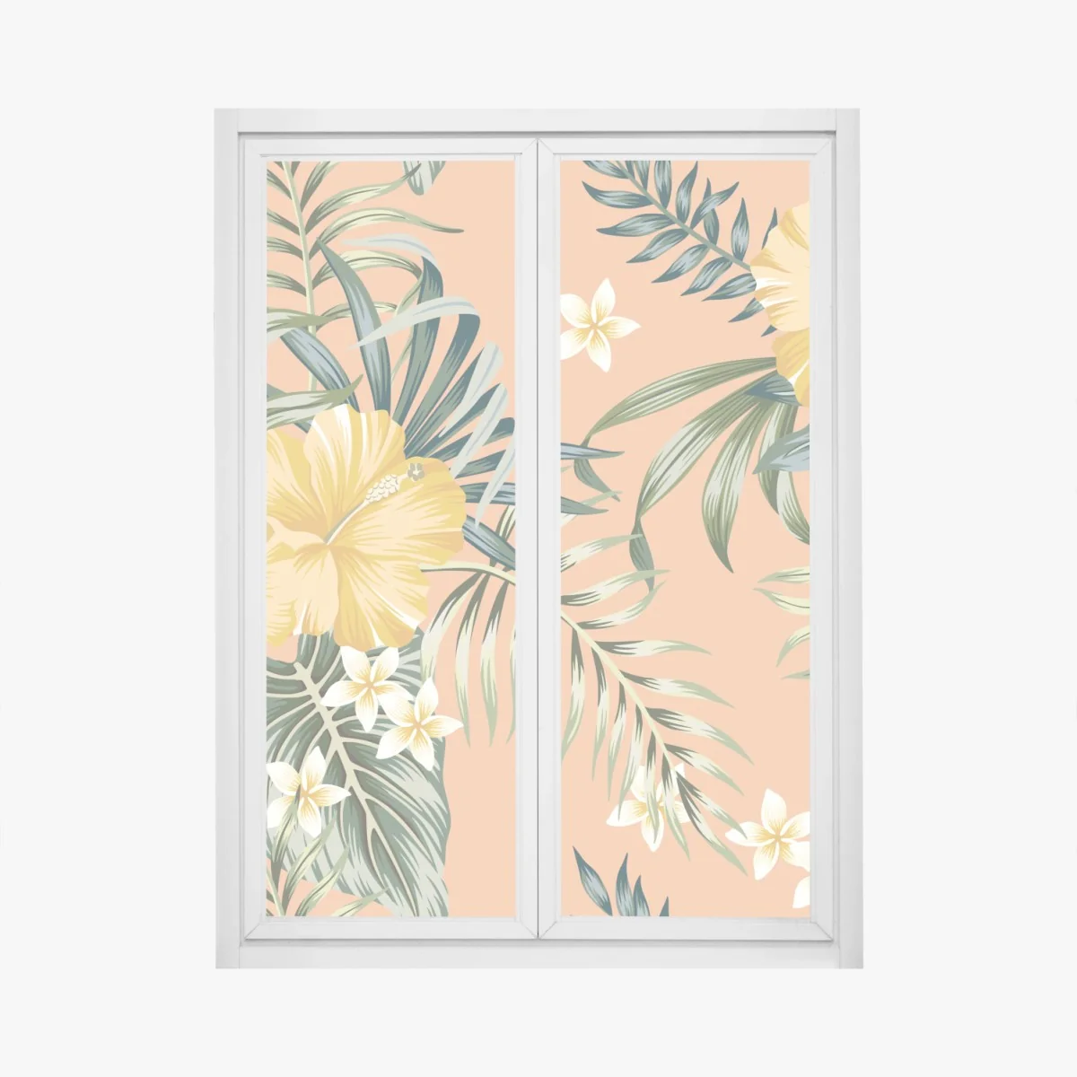 Pegatina para ventana estampado tropical de hibiscos amarillos – Pixers® Pegatina para ventana estampado tropical de hibiscos amarillos – Pixers®