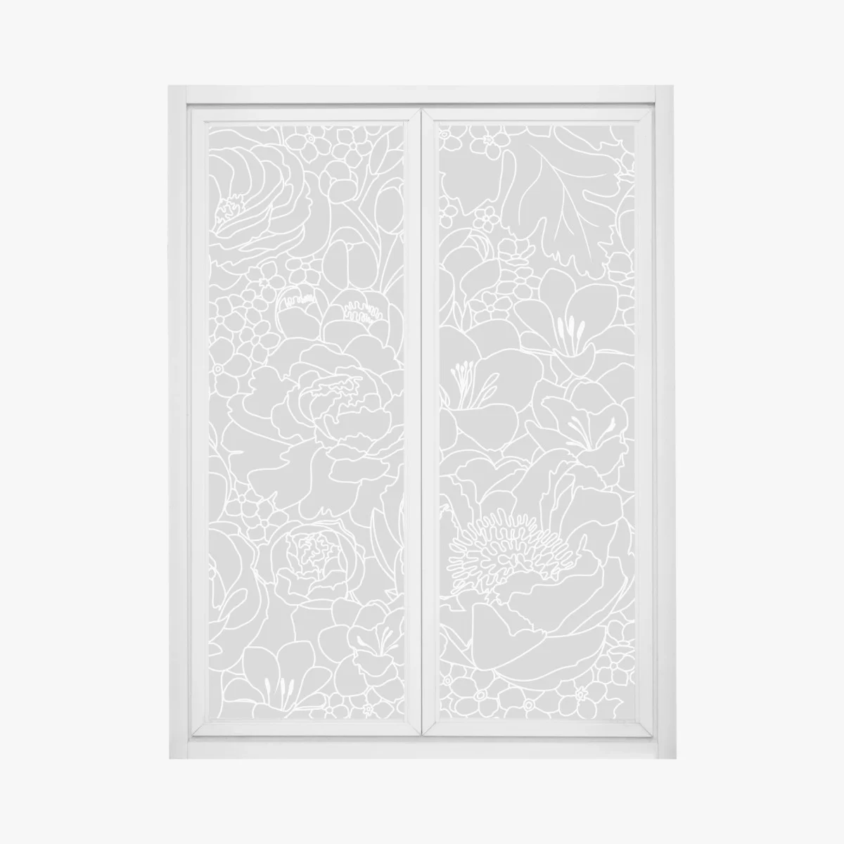 Pegatina para ventana patrón floral minimalista en tonos grises – Pixers® Pegatina para ventana patrón floral minimalista en tonos grises – Pixers®