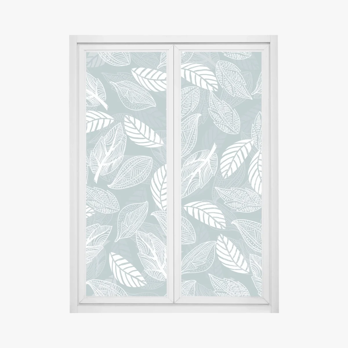 Pegatina para ventana patrón botánico de hojas blancas sobre fondo azul – Pixers® Pegatina para ventana patrón botánico de hojas blancas sobre fondo azul – Pixers®