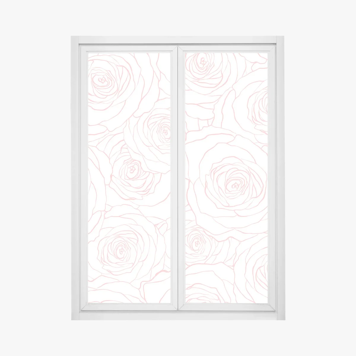 Pegatina para ventana diseño floral de rosas en contorno rosa – Pixers® Pegatina para ventana diseño floral de rosas en contorno rosa – Pixers®