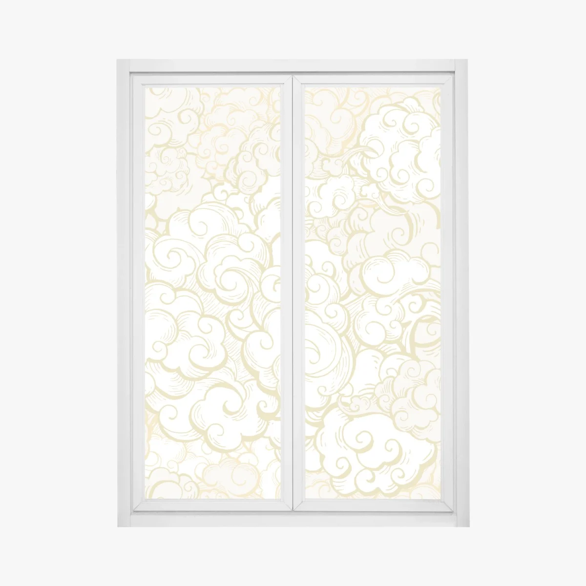 Pegatina para ventana patrón de nubes doradas estilo ornamental – Pixers® Pegatina para ventana patrón de nubes doradas estilo ornamental – Pixers®