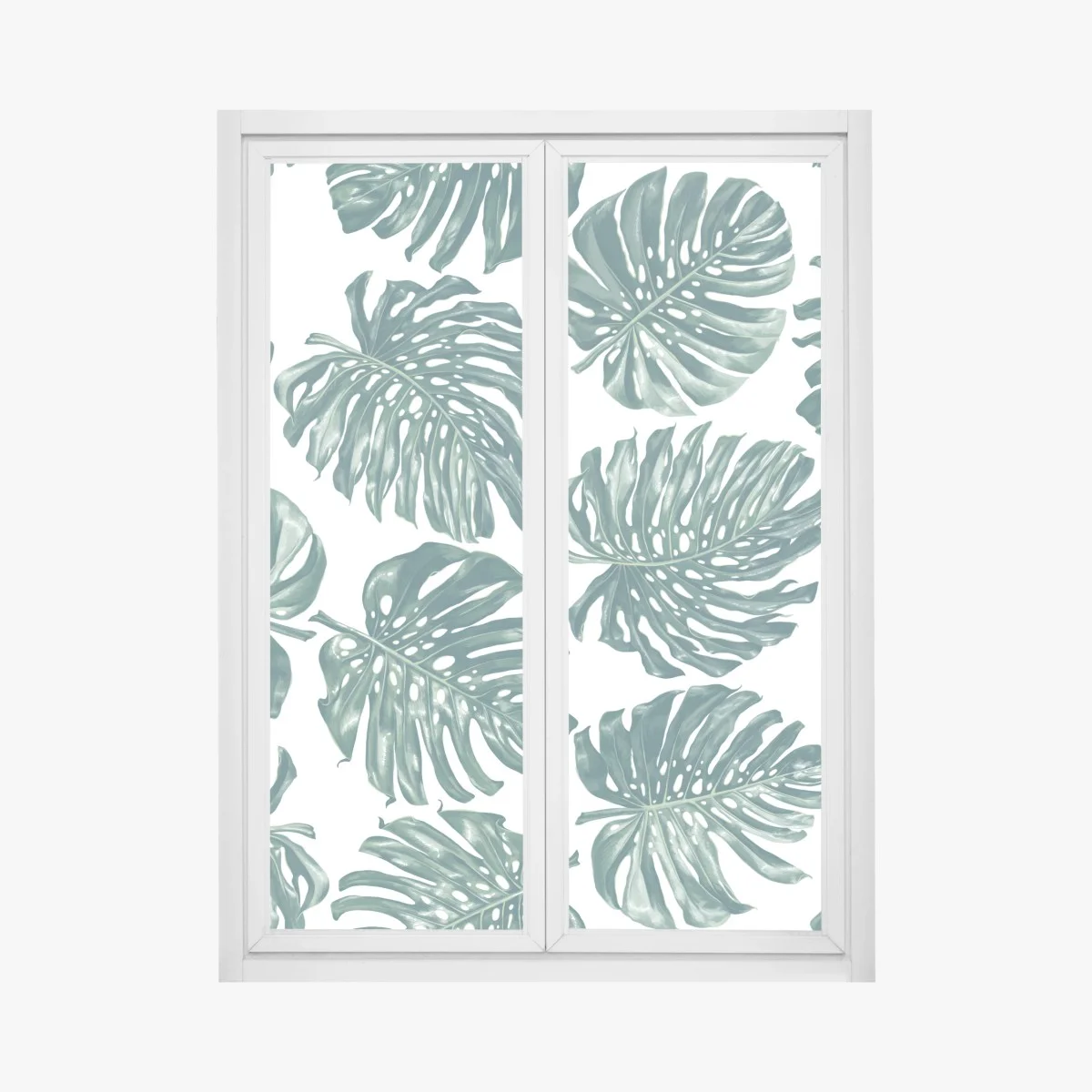 Pegatina para ventana patrón tropical de hojas de monstera en verde – Pixers® Pegatina para ventana patrón tropical de hojas de monstera en verde – Pixers®