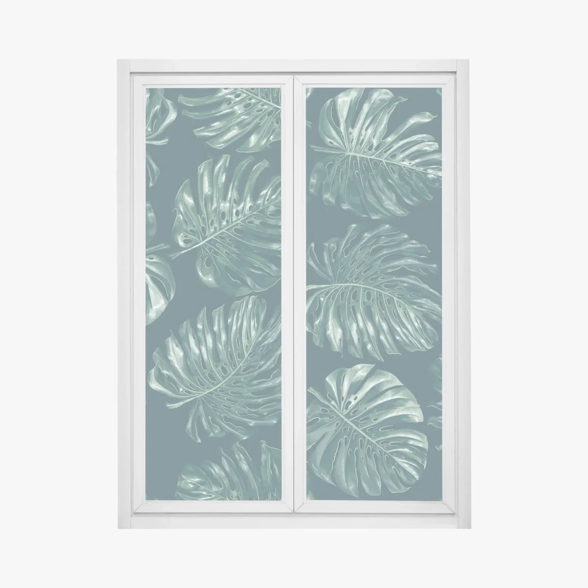 Pegatina para ventana patrón de hojas de monstera en tonos verdes – Pixers® Pegatina para ventana patrón de hojas de monstera en tonos verdes – Pixers®