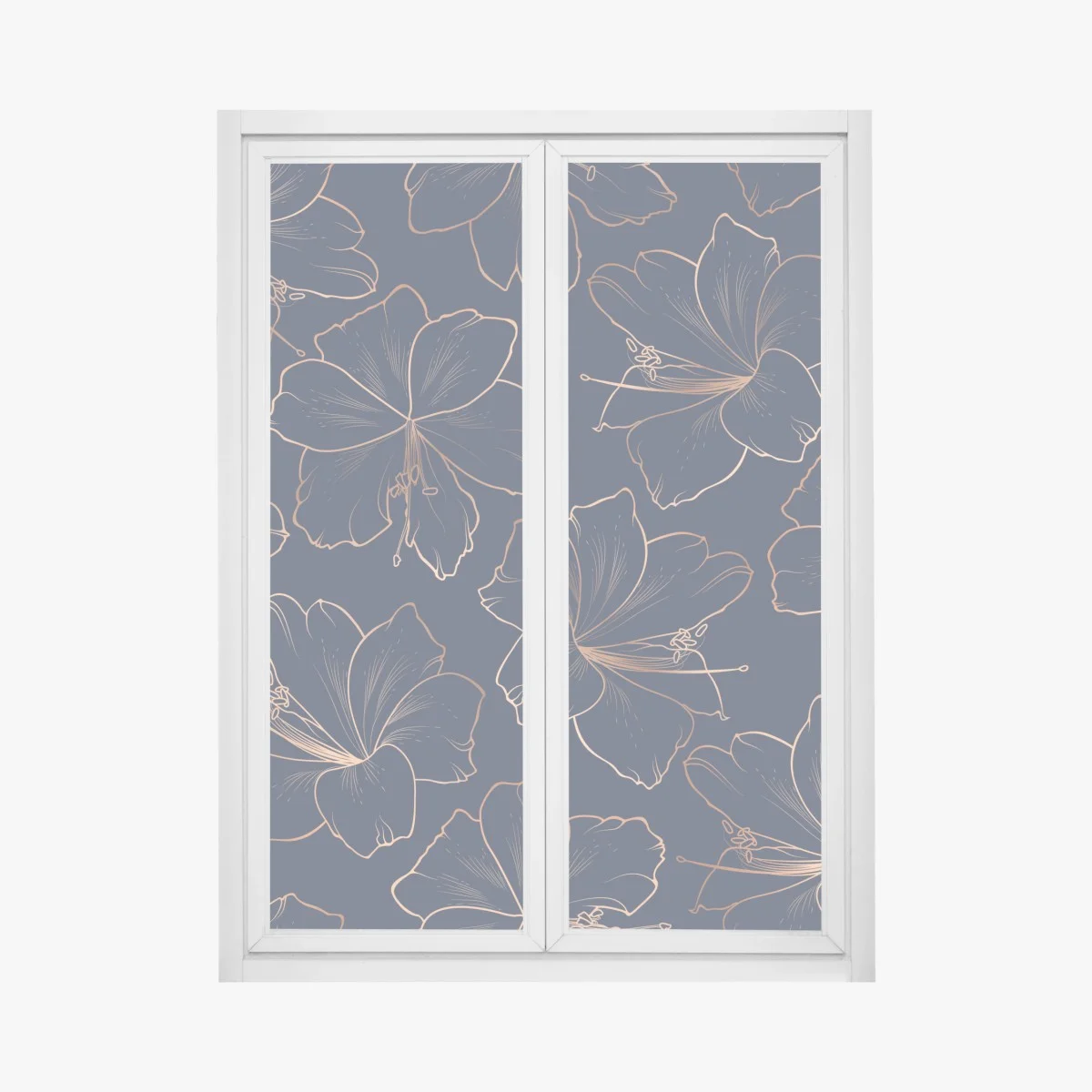 Pegatina para ventana diseño floral noche azul con contornos dorados – Pixers® Pegatina para ventana diseño floral noche azul con contornos dorados – Pixers®