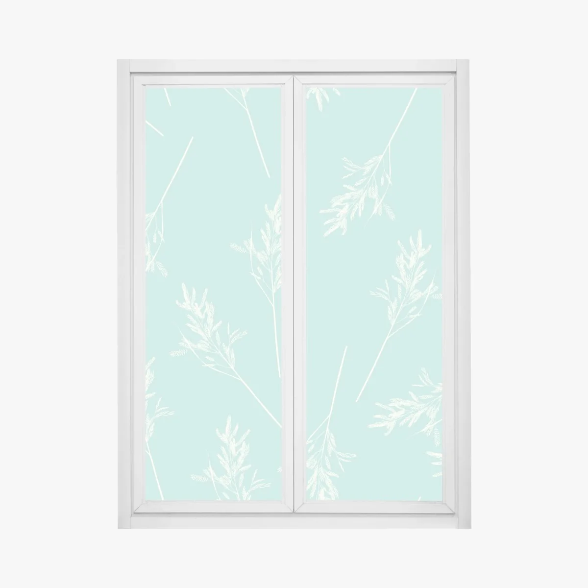 Pegatina para ventana follaje delicado sobre fondo turquesa – Pixers® Pegatina para ventana follaje delicado sobre fondo turquesa – Pixers®