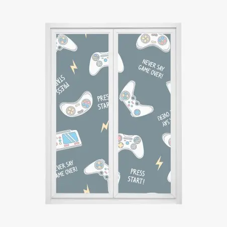 Pegatina para ventana diseño de mandos retro para amantes de los videojuegos – Pixers®