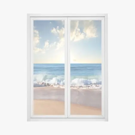 Pegatina para ventana puesta de sol en la costa del Parque Olímpico – Pixers®