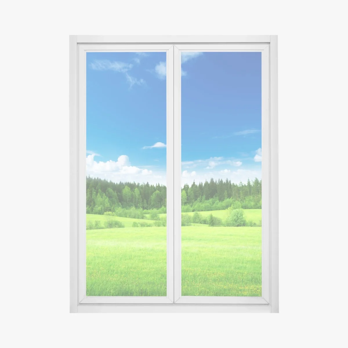 Pegatina para ventana paisaje primaveral de pradera y bosque – Pixers® Pegatina para ventana paisaje primaveral de pradera y bosque – Pixers®