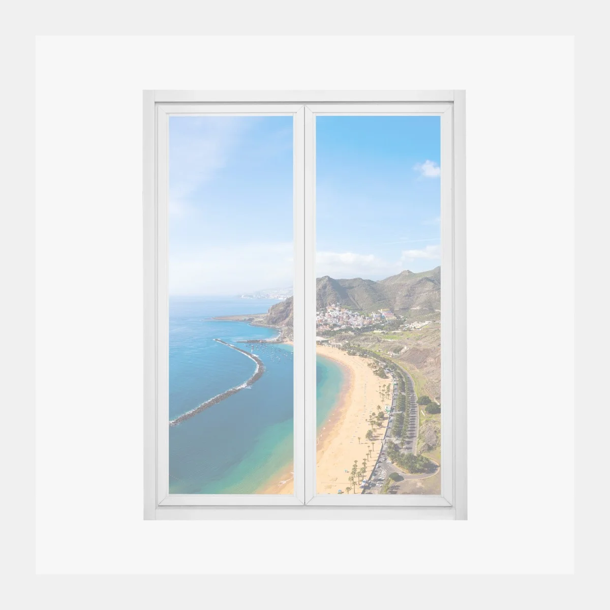 Pegatina para ventana panorámica costera de Las Teresitas, Tenerife – Pixers® Pegatina para ventana panorámica costera de Las Teresitas, Tenerife – Pixers®