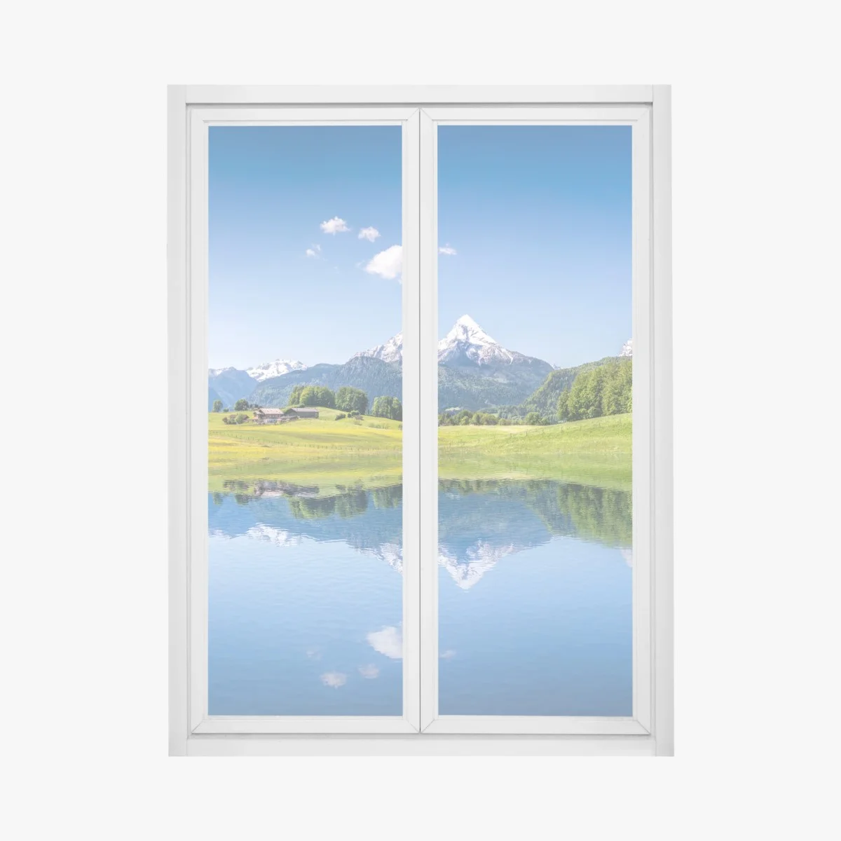 Pegatina para ventana reflejo sereno en lago de montaña – Pixers® Pegatina para ventana reflejo sereno en lago de montaña – Pixers®