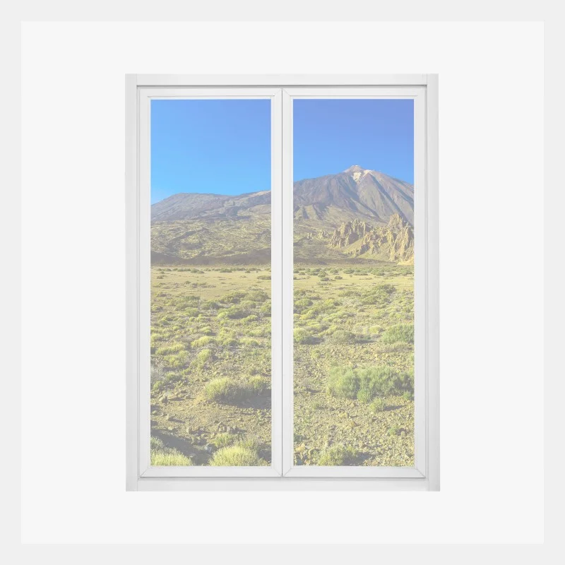 Pegatina para ventana panorama del volcán Teide en Tenerife